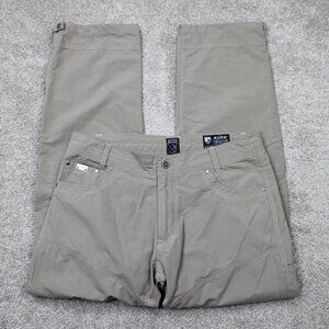 KUHL Liberator Convertible Pants Mens 36x32 Beige Zip Off Stealth Hiking Cargo